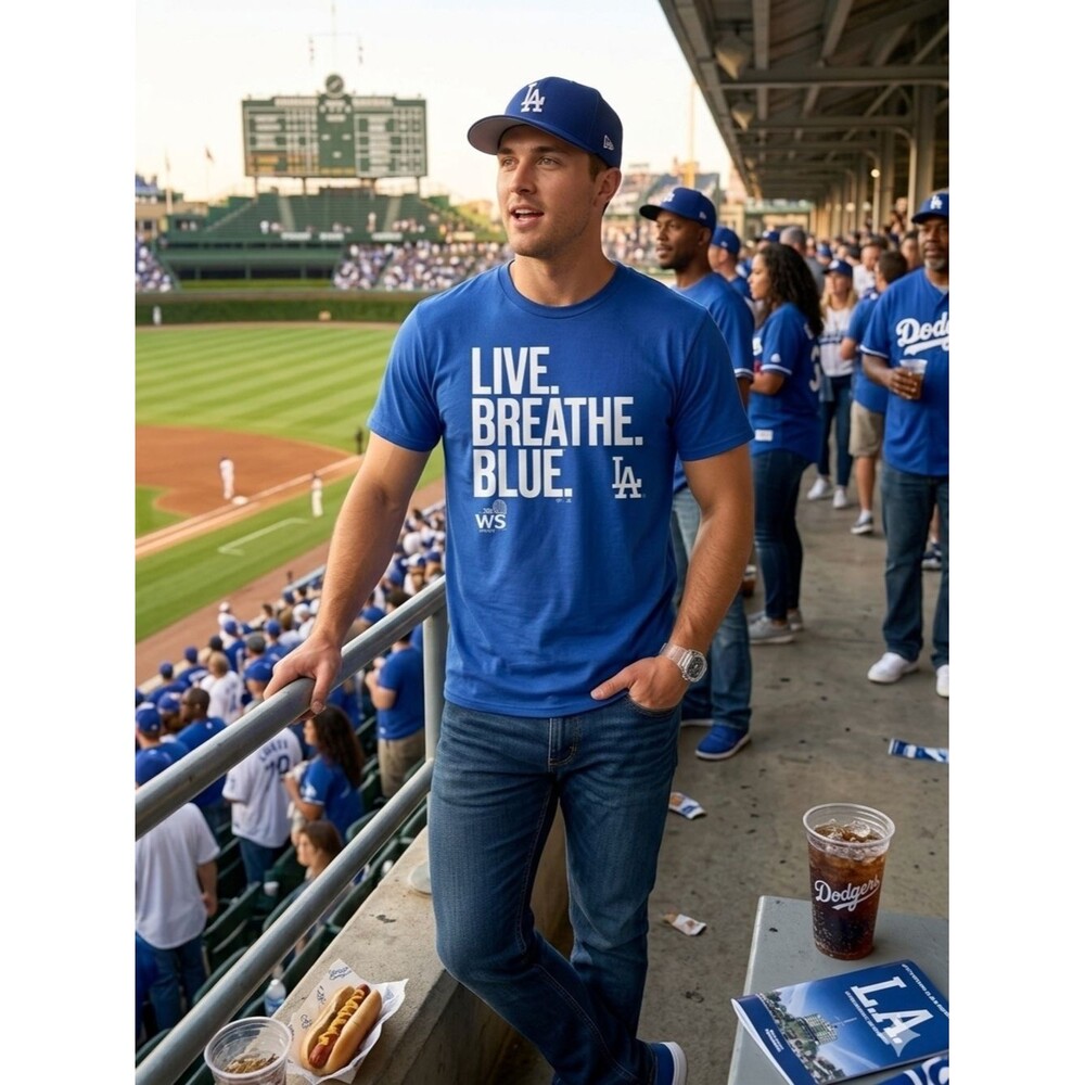 Fanatics LA Dodgers 2024 World Series "Live Breathe Blue" Tee 2XL